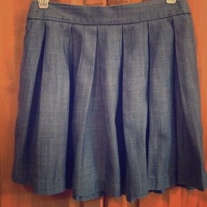 American Eagle pleated Chambray mini skirt Sm